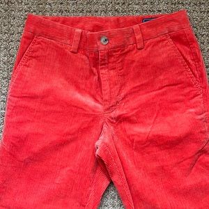Vineyard Vines men’s Slim Fit Breaker Pant orange corduroy size 28x30